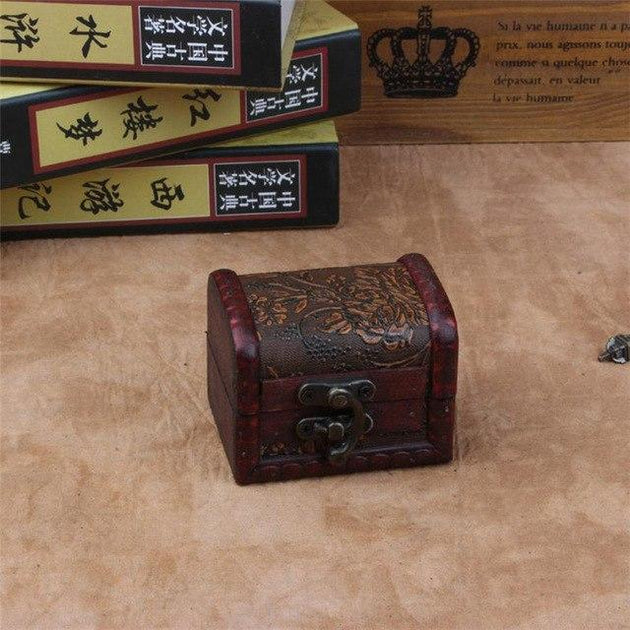 Small wooden sales lock box
