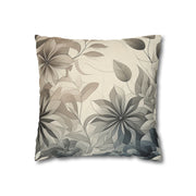 Floral Suede Double Sided Pillowcase