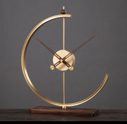 Copperwood Timekeeper - Modern Desk Clock with Wooden Base