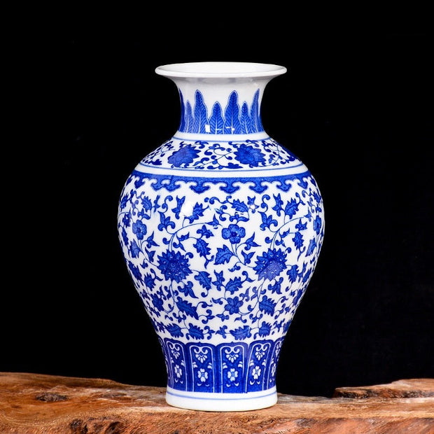 Jingdezhen Blue and White Porcelain Vase (D)