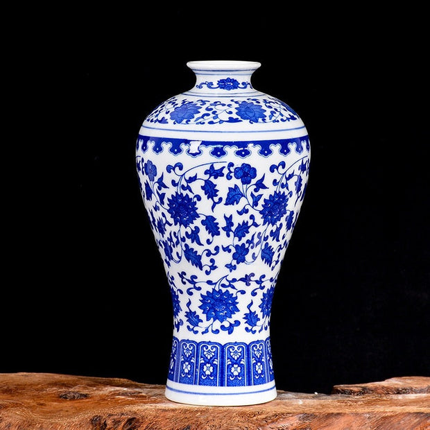 Jingdezhen Blue and White Porcelain Vase (B)