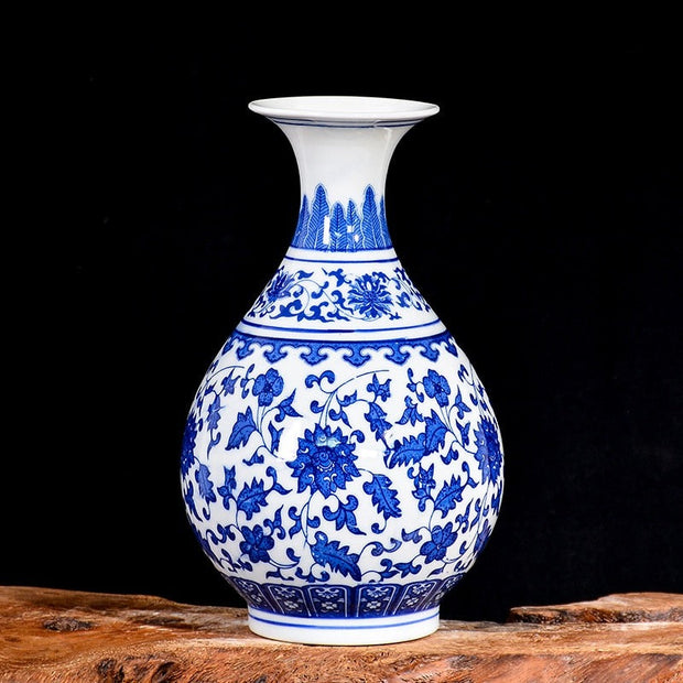 Jingdezhen Blue and White Porcelain Vase (C)