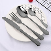 Elite Cutlery Set - 24 Piece Stainless Steel Dinnerware Set with Box