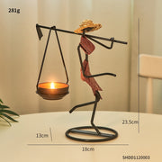 African Wrought Iron Candle Holder