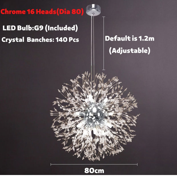 Crystal Sprout LED Chandelier