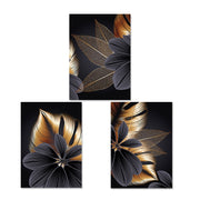 Golden Foliage Abstract Canvas