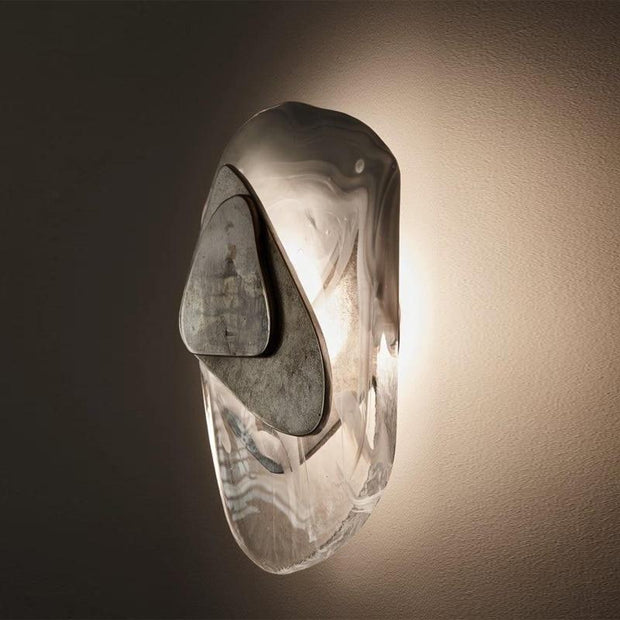 Abstract Crystal Stone Wall Light-L14.5cm x H30cm-Warm Light-Re-magined-home_decor