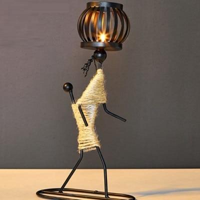 African Wrought Iron Candle Holder-E-Re-magined-home_decor