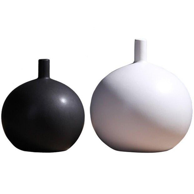 Black Ceramic Vase-Small-Re-magined-home_decor