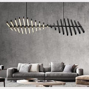 Contemporary Chandelier-Black (Dimmable)-10 Heads (48x47cm)-Re-magined-home_decor