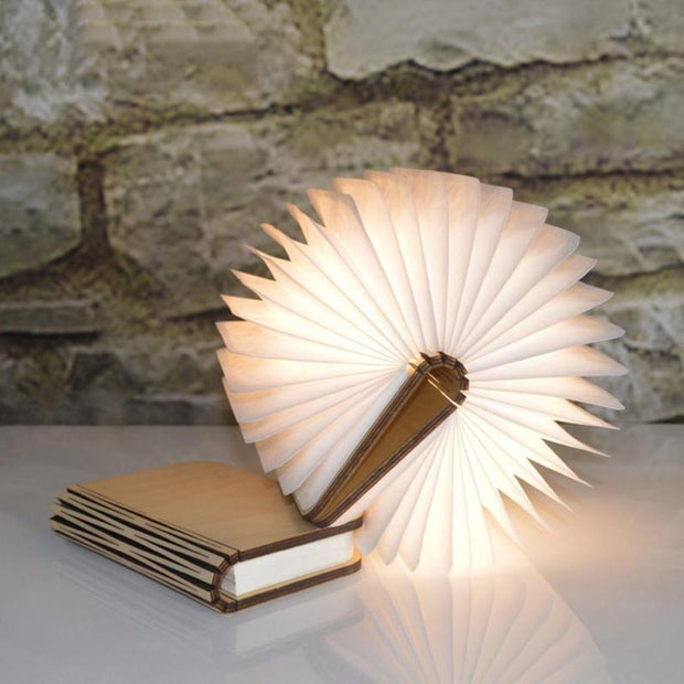 Foldable Wooden Book Lamp-Maple Wood-Re-magined-home_decor