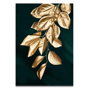 Golden Leaf Art Print-13x18cm-Design 2 (No Frame)-Re-magined-home_decor
