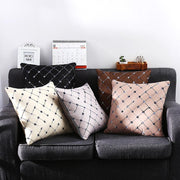 Grid Decorative Cushions-Black-43x43cm-Re-magined-home_decor