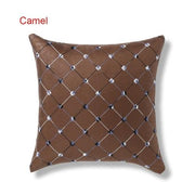 Grid Decorative Cushions-Camel-43x43cm-Re-magined-home_decor
