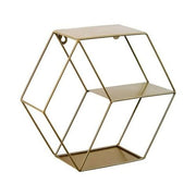 Iron Grid Shelf-Gold B-Re-magined-home_decor