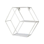Iron Grid Shelf-White B-Re-magined-home_decor
