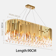 Luxe Gold Hanging Light-Rectangle 90cmx35cm-Re-magined-home_decor
