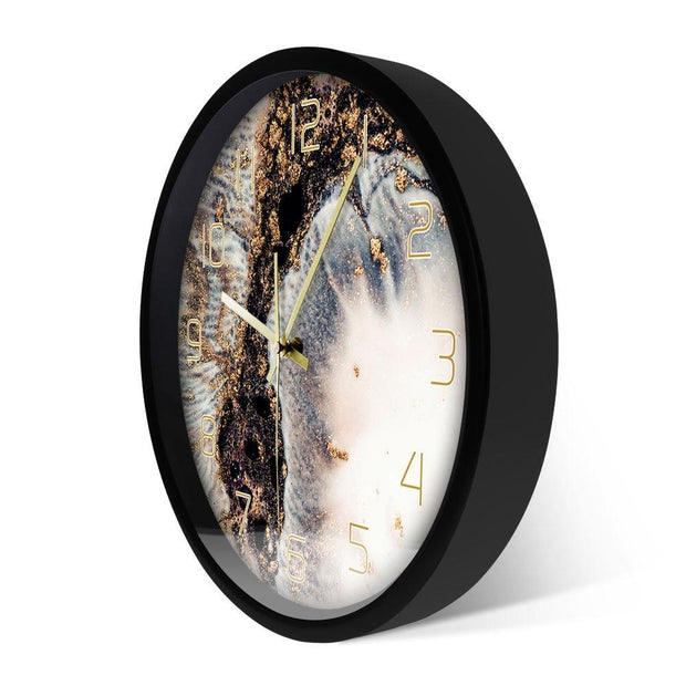 Marble Print Wall Clock-No Frame-Re-magined-home_decor