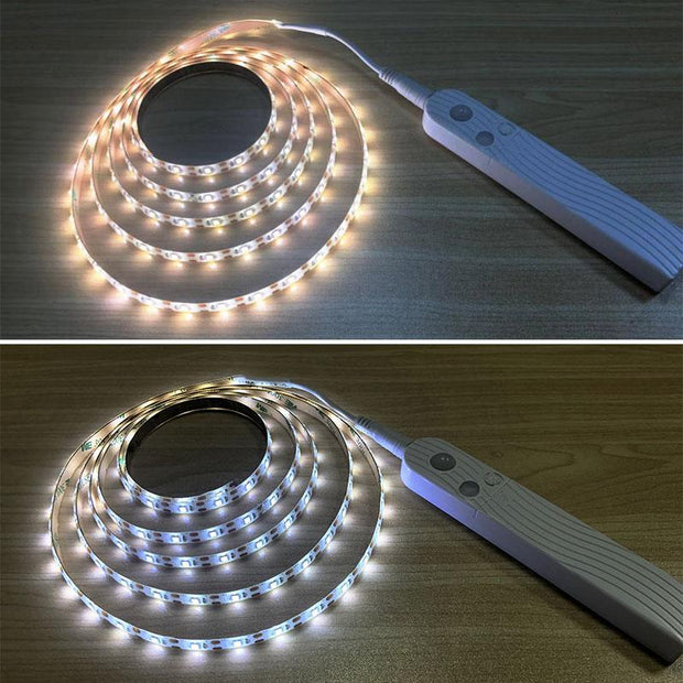 Motion sensor LED light strips-1M - Battery Style-Warm White-Re-magined-home_decor