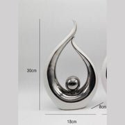 Polished Abstract Flame Sculpture-30cm-Re-magined-home_decor