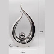 Polished Abstract Flame Sculpture-36cm-Re-magined-home_decor