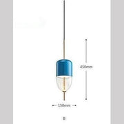 Post Modern Hanging Light-Blue-Shape B (D15XH45cm)-Re-magined-home_decor