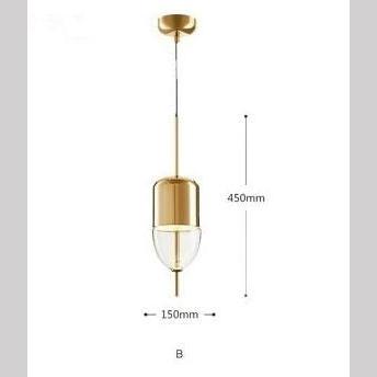 Post Modern Hanging Light-Gold-Shape B (D15XH45cm)-Re-magined-home_decor