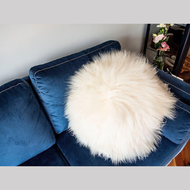 Round Sheepskin Cushion-30-Black-Re-magined-home_decor