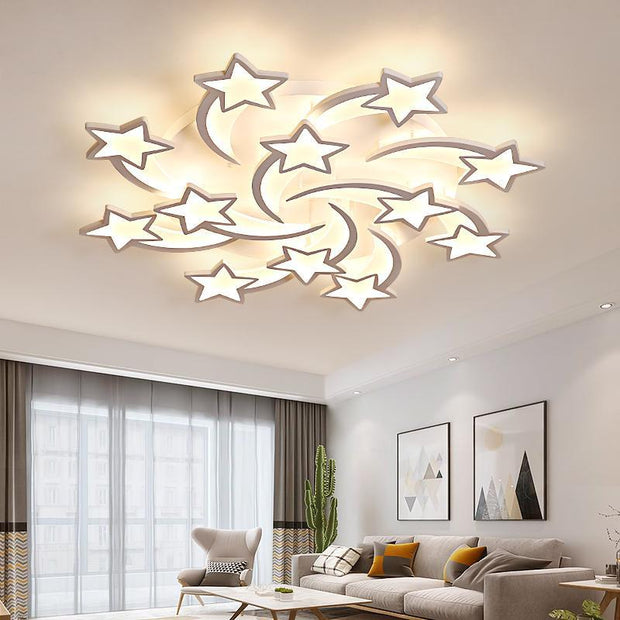STAR CEILING LIGHT-3Heads D60cm 39W-Warm White No Remote-Re-magined-home_decor