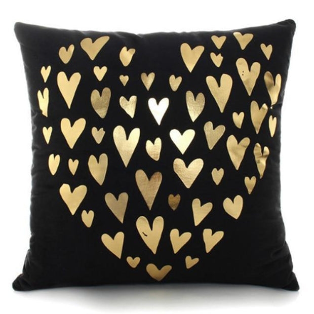 Touch of Gold Cushion Covers-HEARTS 2-Re-magined-home_decor