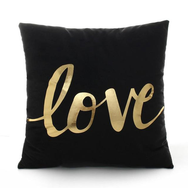 Touch of Gold Cushion Covers-LOVE 2-Re-magined-home_decor