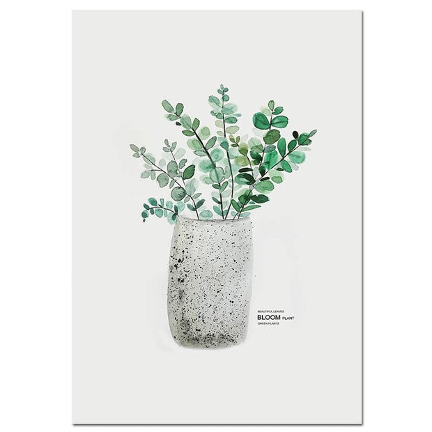 Watercolor Plants Canvas-15x20cm No Frame-Picture 6-Re-magined-home_decor