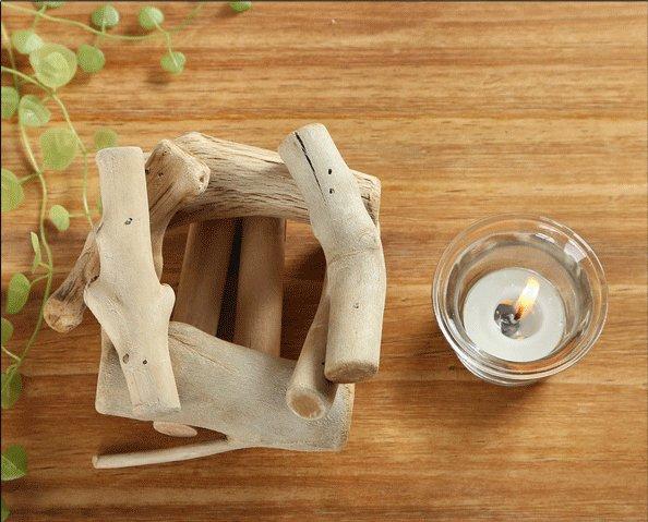 Wood Candle Holder Set-Re-magined-home_decor